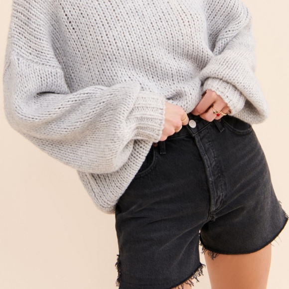 AGOLDE Dee Vintage High-Rise Jean Shorts | Black Wash | Multiple Sizes - Picture 3 of 8